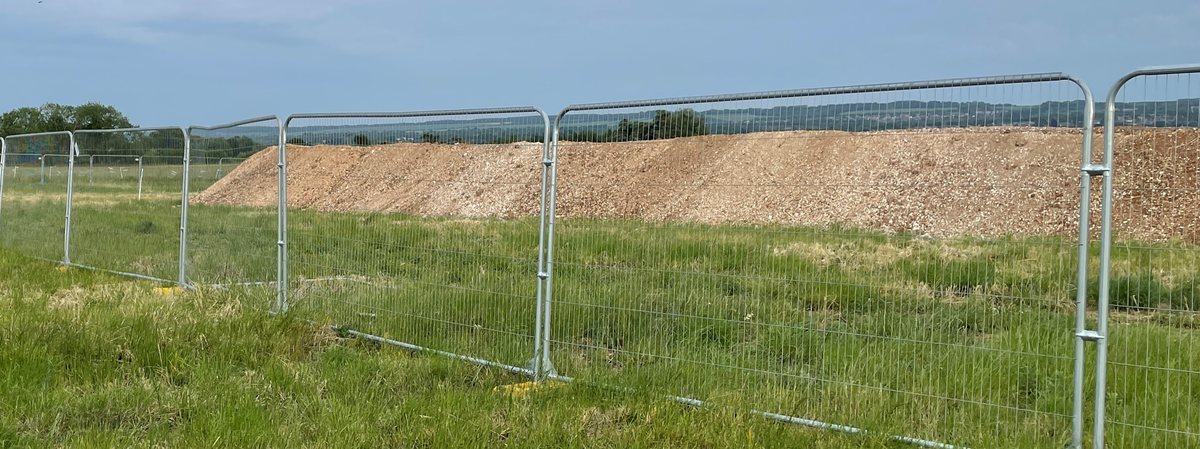 Temporary fencing panels for rent from Boss Equipment Rentals